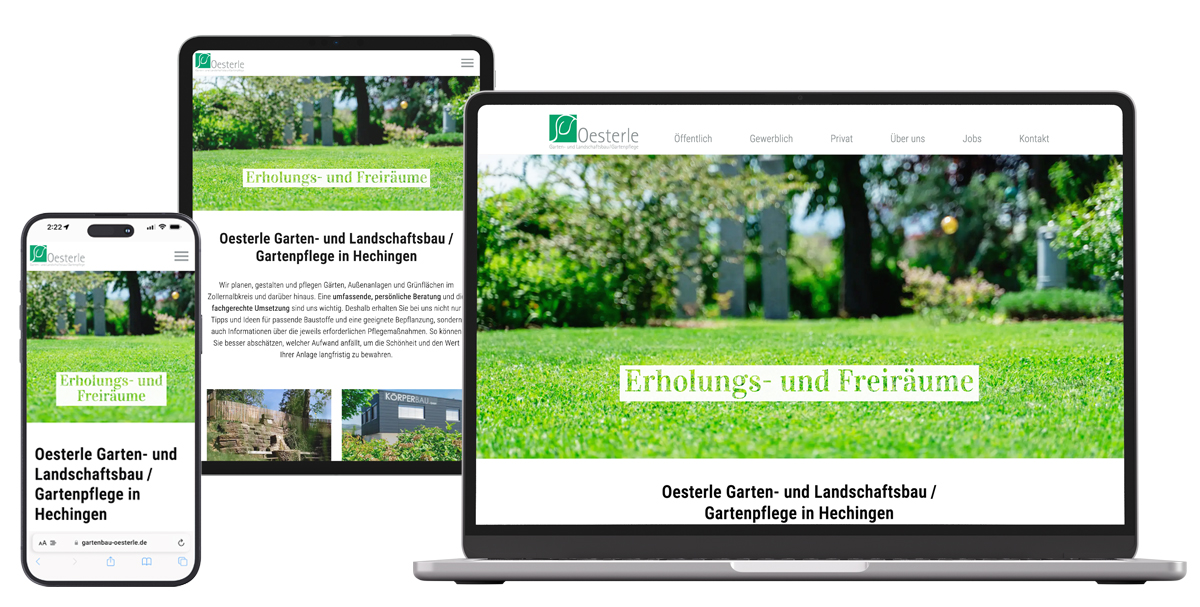 Webdesign für Garten- und Landschaftsbau in Hechingen